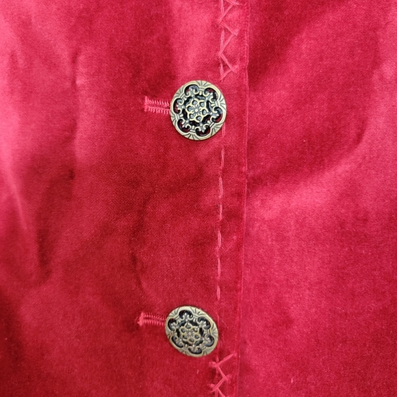 Coldwater Creek Rich Red Velvet Blazer - Picture 5 of 11